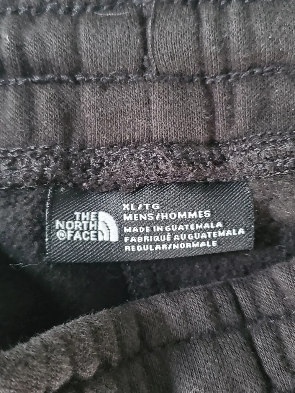 The North Face Mens Fleece  Black Joggers with Yellow Graphic Accents